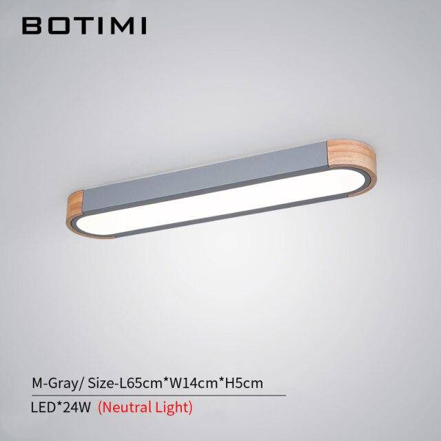 Plafonnier design LED en bois aux formes arrondies Loft - vue 7 sur 13