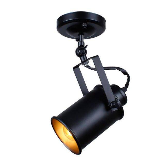Spot moderne à LED cylindre en métal noir style Caméra - vue 5 sur 8