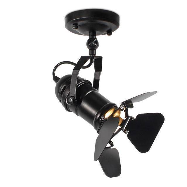 Spot moderne à LED cylindre en métal noir style Caméra - vue 8 sur 8