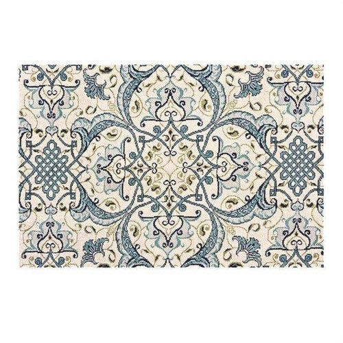 Tapis persan rectangle au style dirouz I