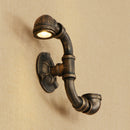 Applique murale retro LED style tuyau métallique Tino