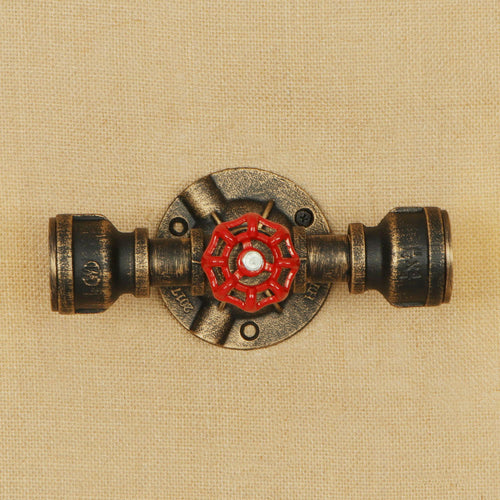 Applique murale retro LED style tuyau métallique Tino