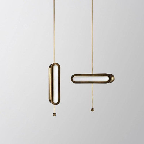 Suspension design LED arrondie en métal style Shining