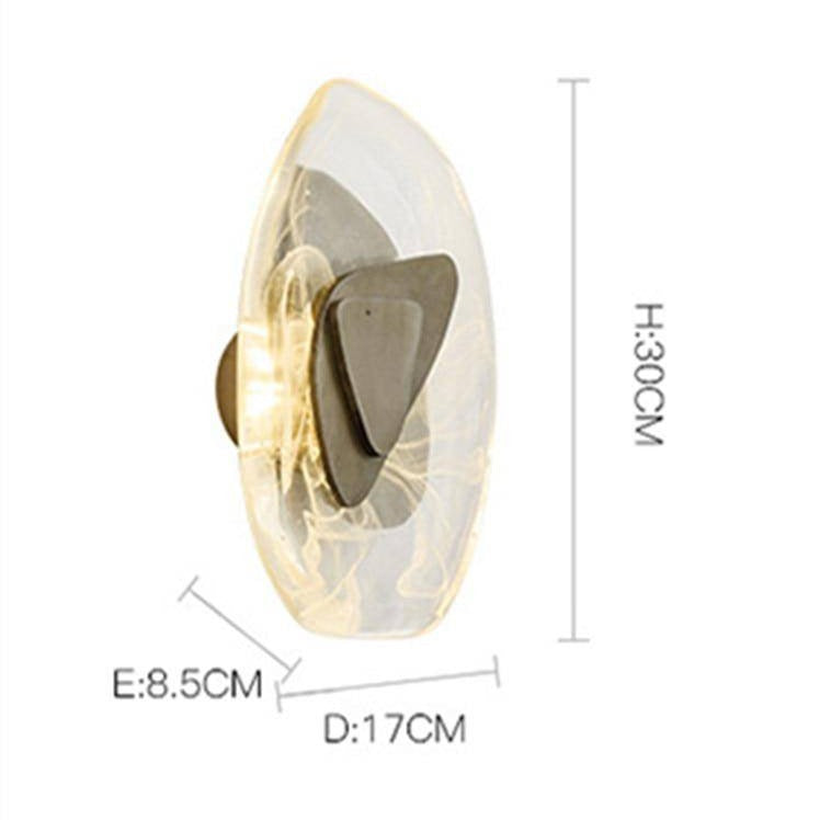 Applique murale design LED aux formes arrondies en verre Luxury