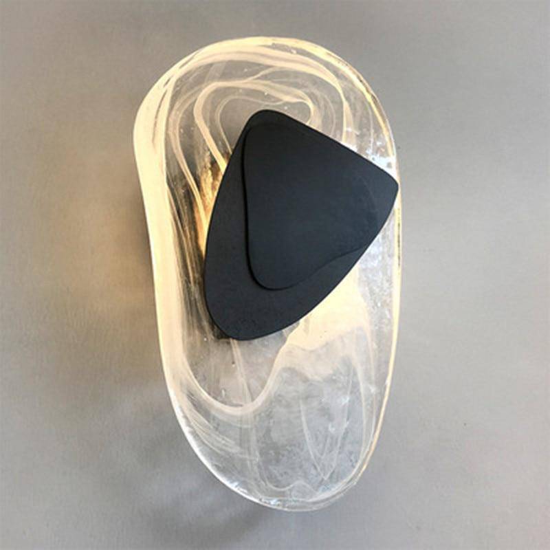 Applique murale design LED aux formes arrondies en verre Luxury