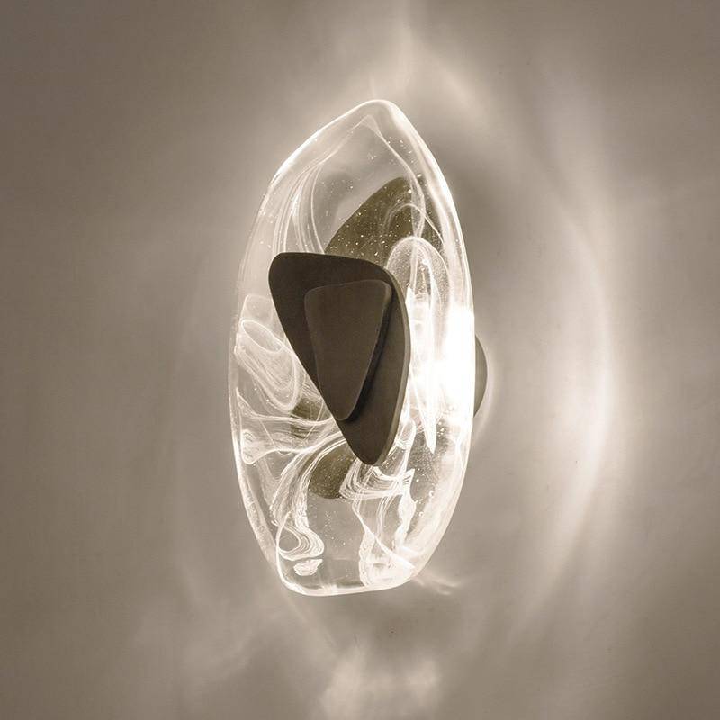 Applique murale design LED aux formes arrondies en verre Luxury