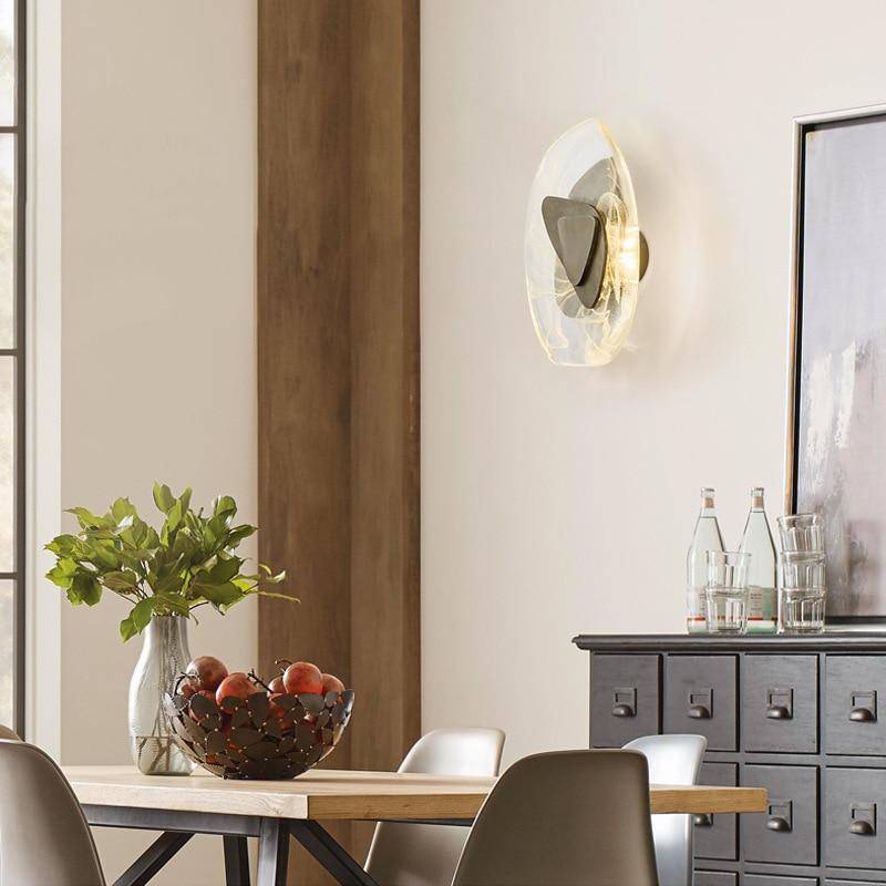 Applique murale design LED aux formes arrondies en verre Luxury