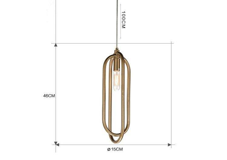 Suspension design double boucle dorée Decoration - vue 5 sur 5