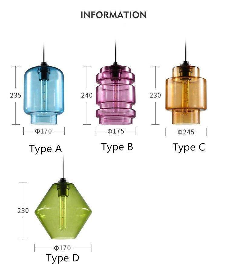 Suspension de plusieurs formes en verre coloré Stained - vue 7 sur 8
