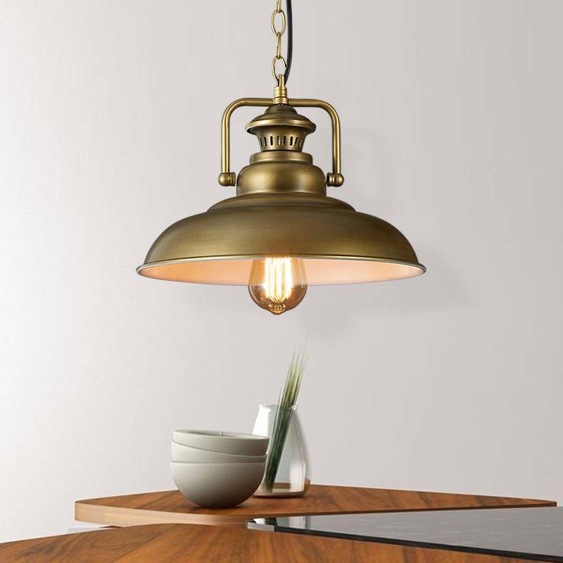 Suspension dorée style cuivre industriel Edison - vue 4 sur 4