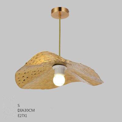 Suspension design feuille de lotus style chinois