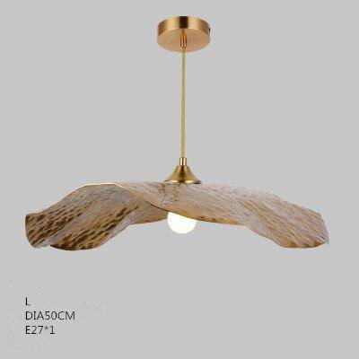 Suspension design feuille de lotus style chinois