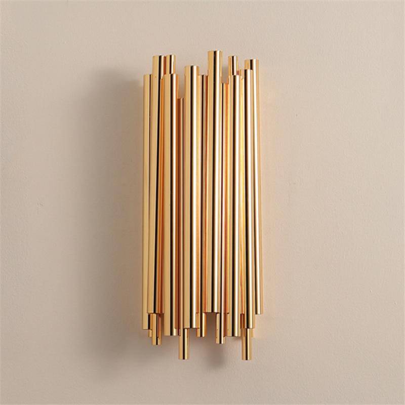 Applique murale design LED en métal doré style Shining