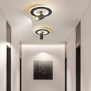 Plafonnier circulaire LED en métal noir Mosko