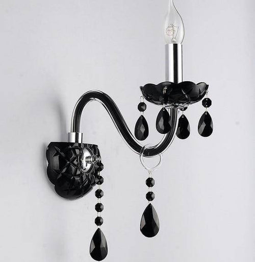 Applique murale rétro LED avec abat-jour en verre cristal Mosko - vue 9 sur 8