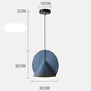 Suspension design cône dans un cercle en métal coloré LED