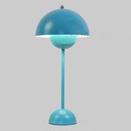 Lampe de bureau moderne LED en métal coloré avec abat-jour arrondi