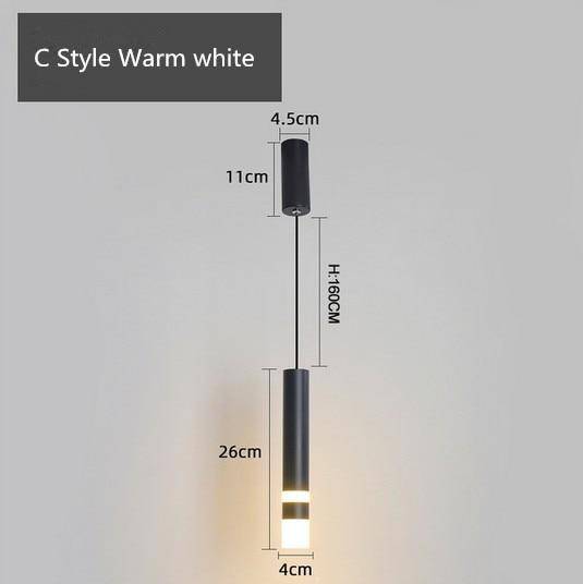 Suspension design LED cylindrique en acier Mosko - vue 6 sur 10