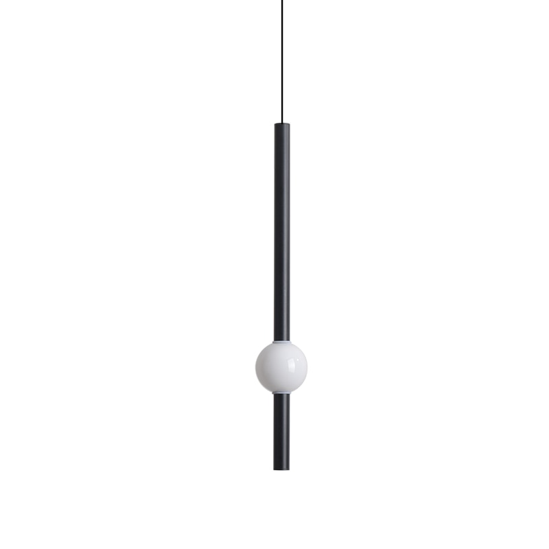 Suspension design LED cylindre avec boule en verre Mosko - vue 5 sur 5