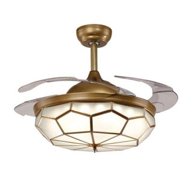 Suspension rétro à LED en métal doré et abat-jour Copper - vue 5 sur 7