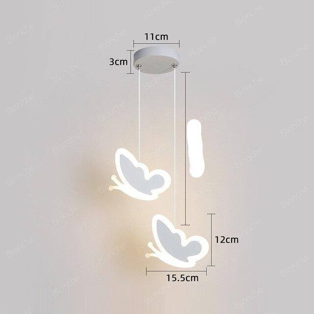 Suspension rose ou blanche LED avec des formes différentes pour les enfants