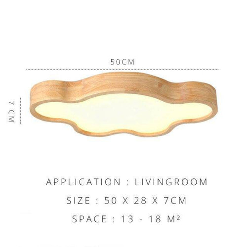 Plafonnier moderne à LED style nuage en bois - vue 8 sur 7