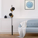 Lampadaire design moderne LED en métal avec formes circulaires