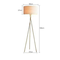 Lampadaire moderne LED tripod avec abat-jour cylindrique