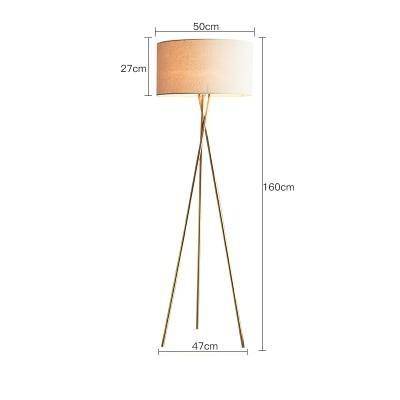 Lampadaire moderne LED tripod avec abat-jour cylindrique