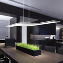 Suspension moderne LED en zig zag argenté Maya