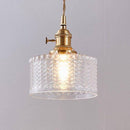 Suspension moderne LED métal et abat-jour en verre