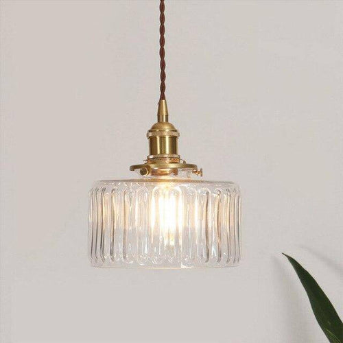 Suspension moderne LED métal et abat-jour en verre - vue 5 sur 6