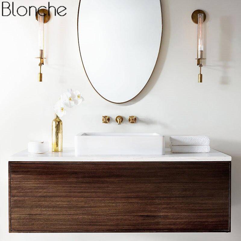 Applique murale retro LED avec abat-jour cylindre style Bronze