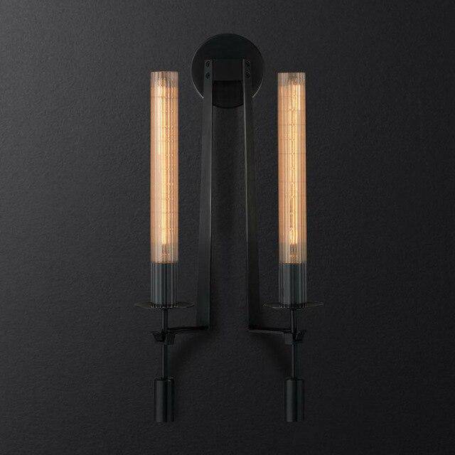 Applique murale retro LED avec abat-jour cylindre style Bronze