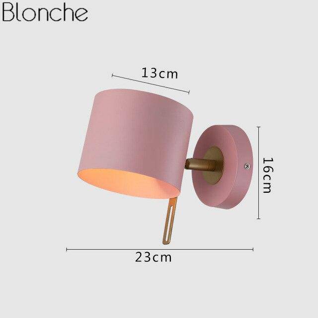 Applique murale design LED cylindrique en métal coloré Sconce - vue 6 sur 6