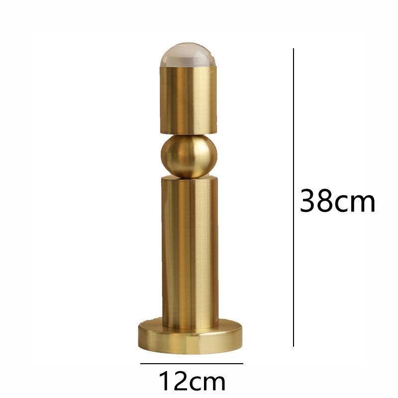 Lampe à poser moderne LED en cylindre allongé doré - vue 4 sur 3