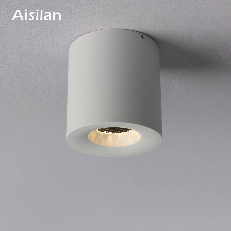 Spot design à LED cylindre en métal style Loft