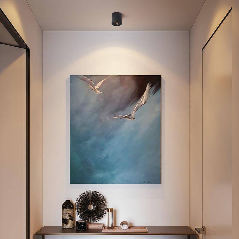 Spot design à LED cylindre en métal style Loft