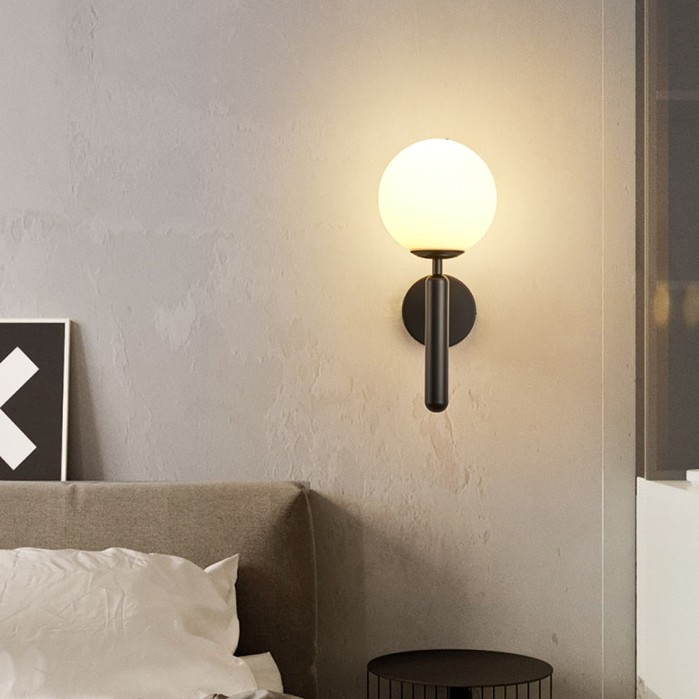Applique murale moderne LED avec globe en verre Haizea - vue 7 sur 11