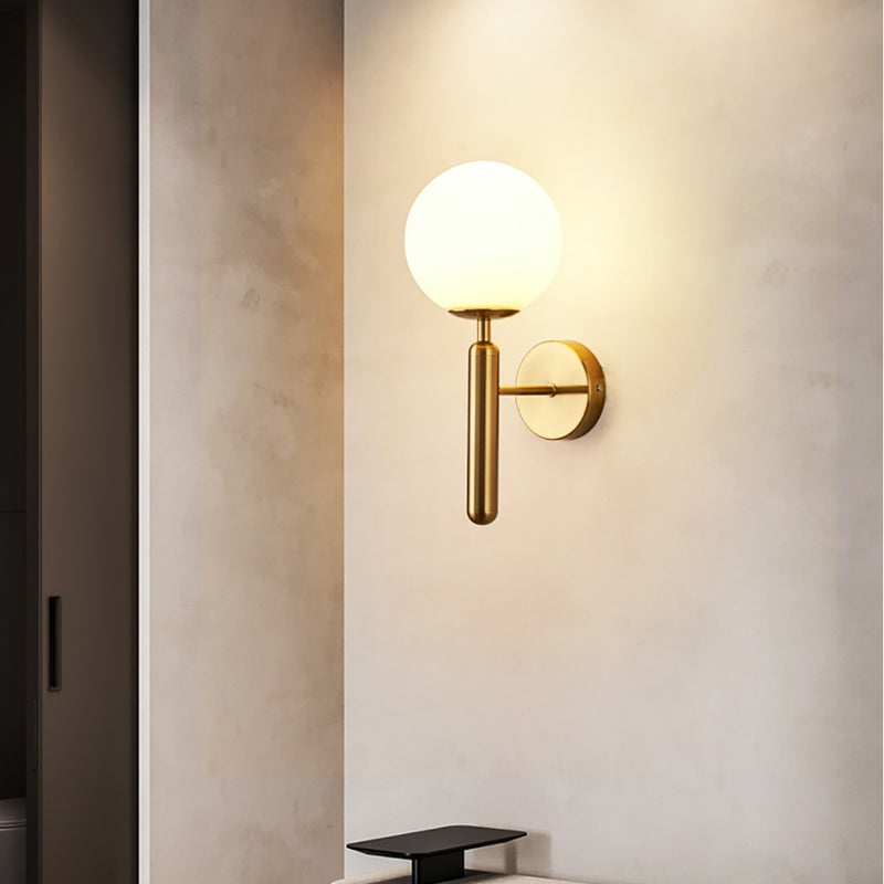 Applique murale moderne LED avec globe en verre Haizea