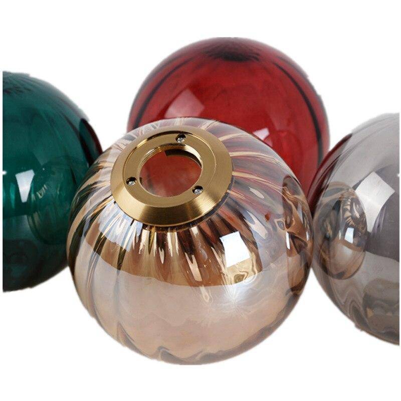 Suspension design LED boule en verre coloré style Hang - vue 13 sur 15
