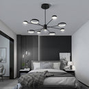 Lustre design LED avec plusieurs lampes noires Creative