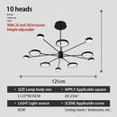 Lustre design LED avec plusieurs lampes noires Creative