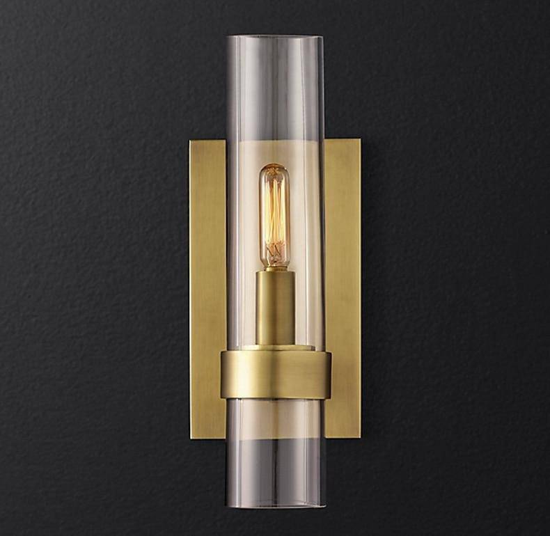 Applique murale design LED avec tube en verre cylindrique Luxery - vue 10 sur 12