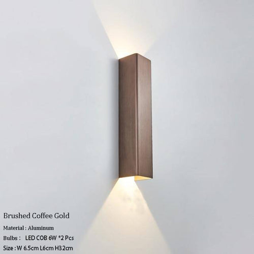 Applique murale design à LED en métal allongé coloré Loft