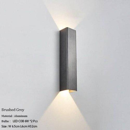 Applique murale design à LED en métal allongé coloré Loft