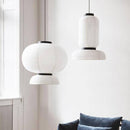 Suspension rétro LED en papier de riz blanc style Danish