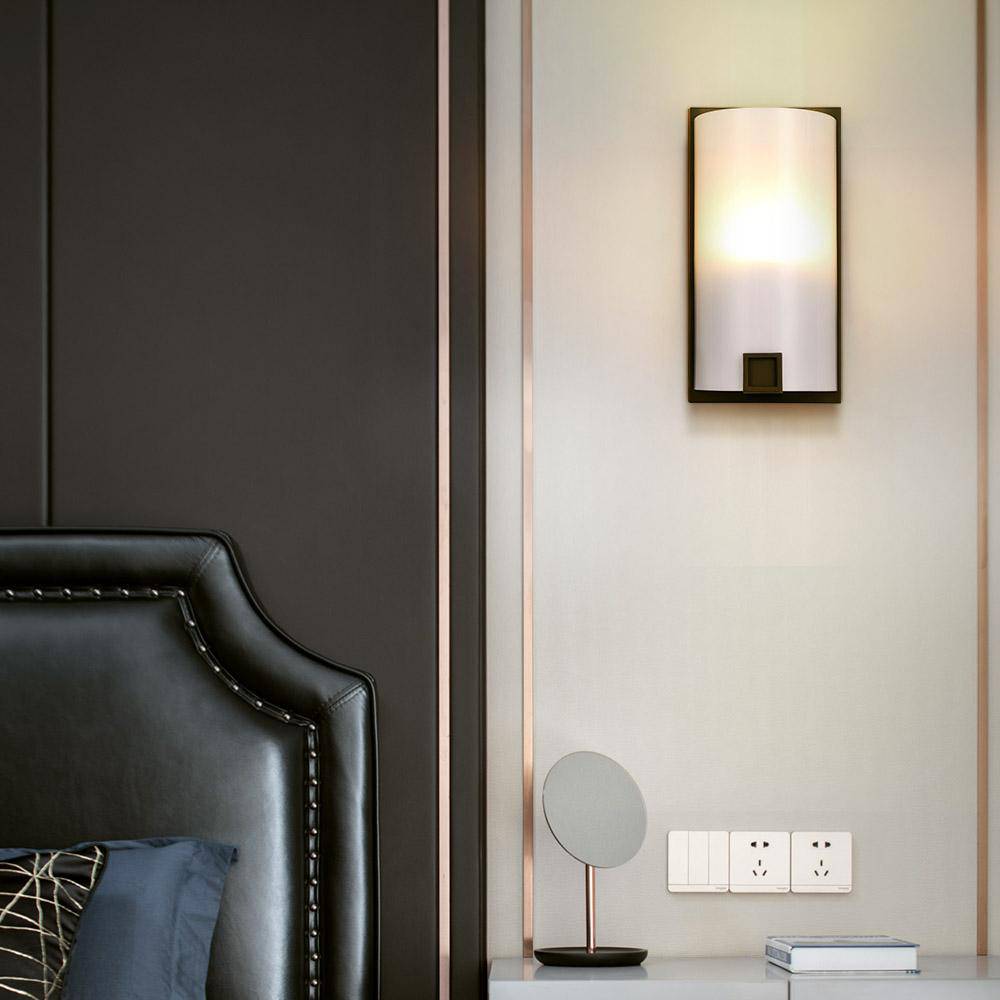 Applique murale moderne à LED demi-cylindre Bedroom - vue 3 sur 7