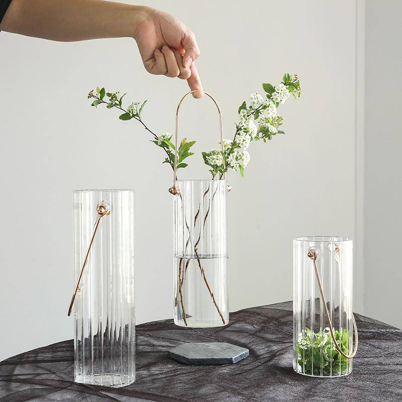 Vase moderne transparent style striped Glass - vue 4 sur 11