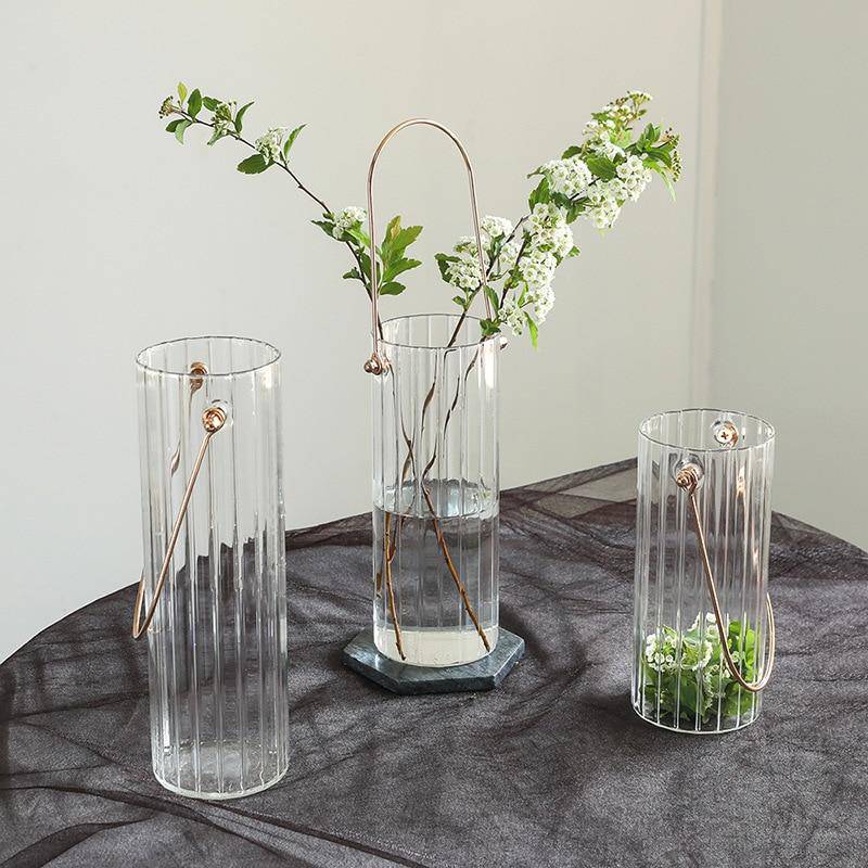 Vase moderne transparent style striped Glass - vue 5 sur 11